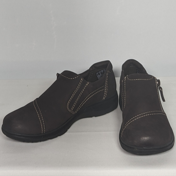 NEW Clarks Womens Carleigh Ray Leather Oxford sz 8.5 brown - Picture 2 of 5